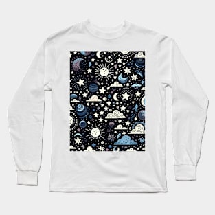 Celestial Night: A Dreamy Night Sky Long Sleeve T-Shirt